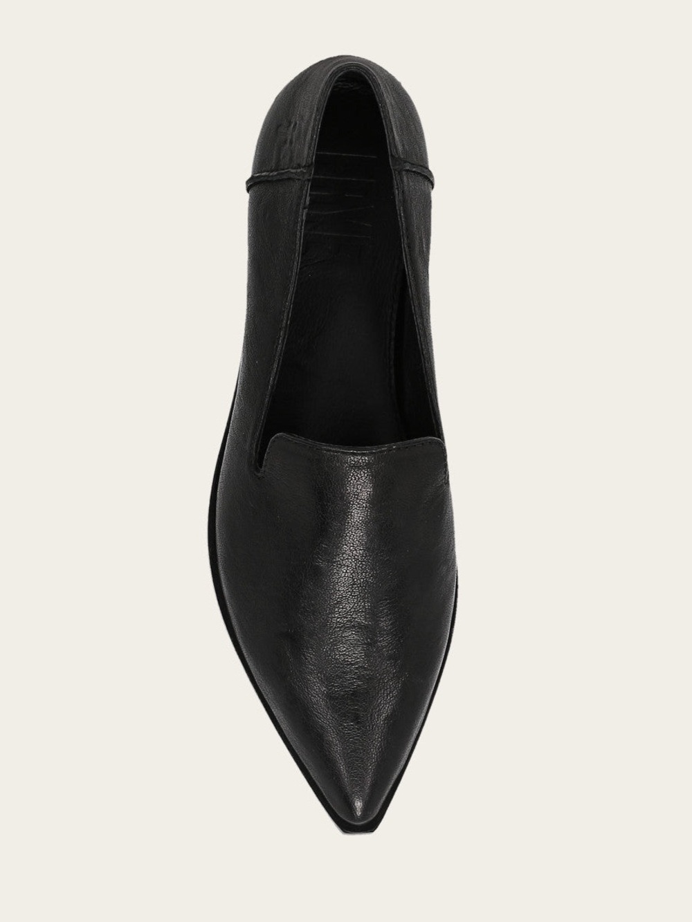 Women's FRYE KENZIE VENETIAN Black Pointed Leather Slip-On Flats
